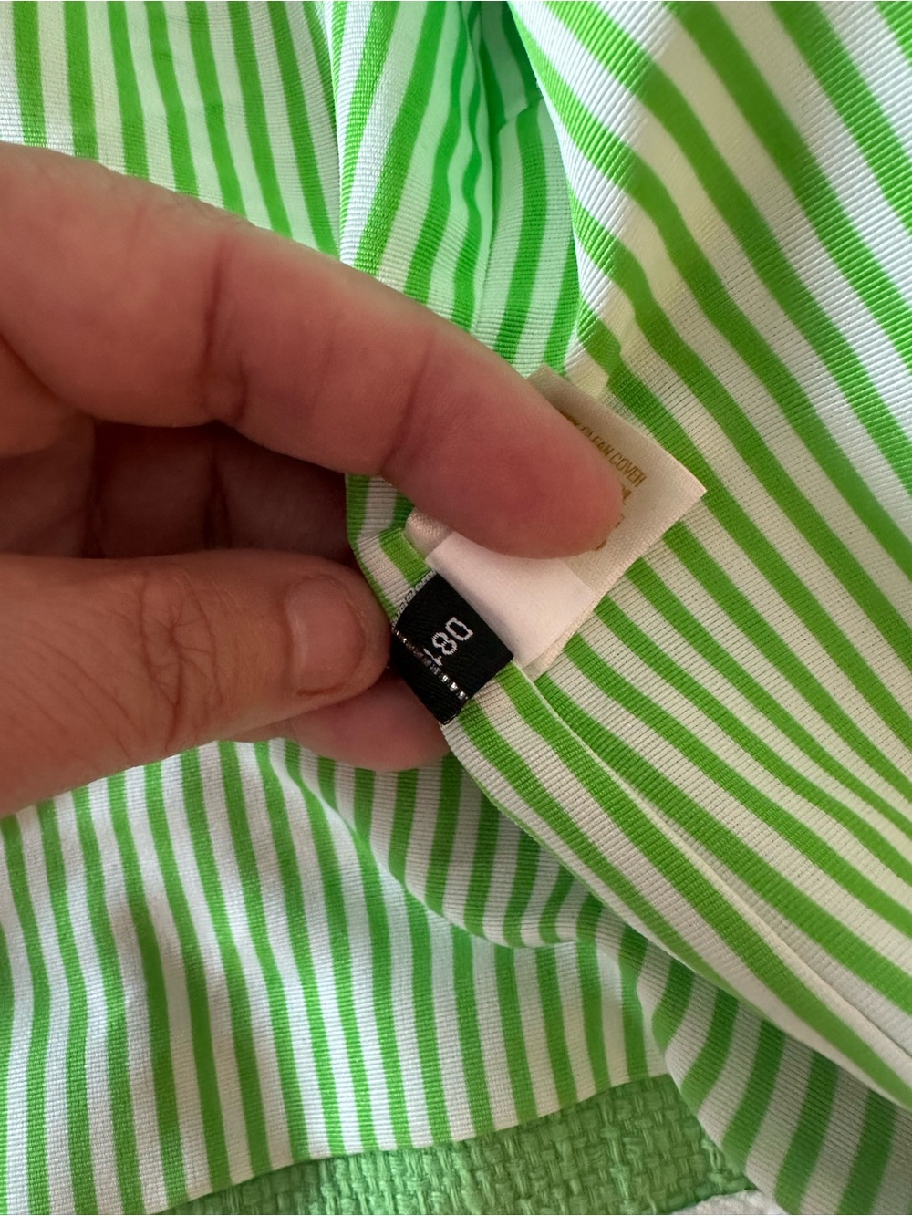 kate spade Bright Lime Green Bouclé Cropped Jacket with White Trim - Picture 10 of 12